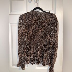 FLAWLESS Black and Tan peplum Top